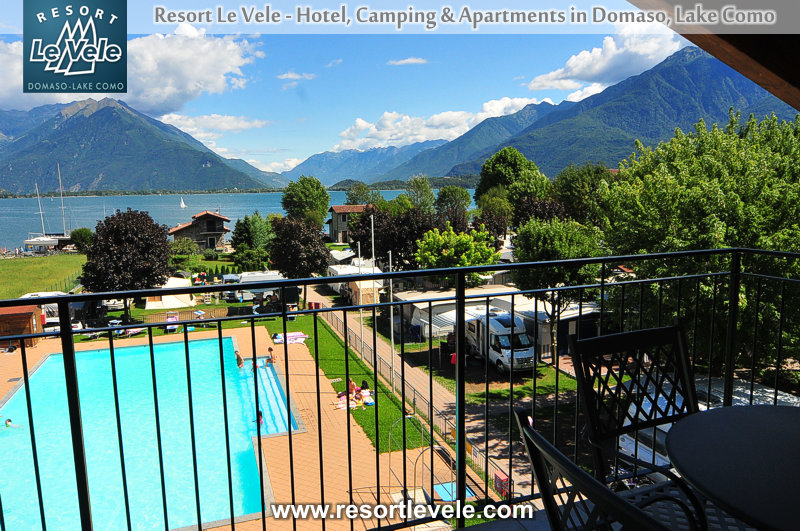 hotel resort Le Vele Comosøen - suite med balkon udsigt over søen